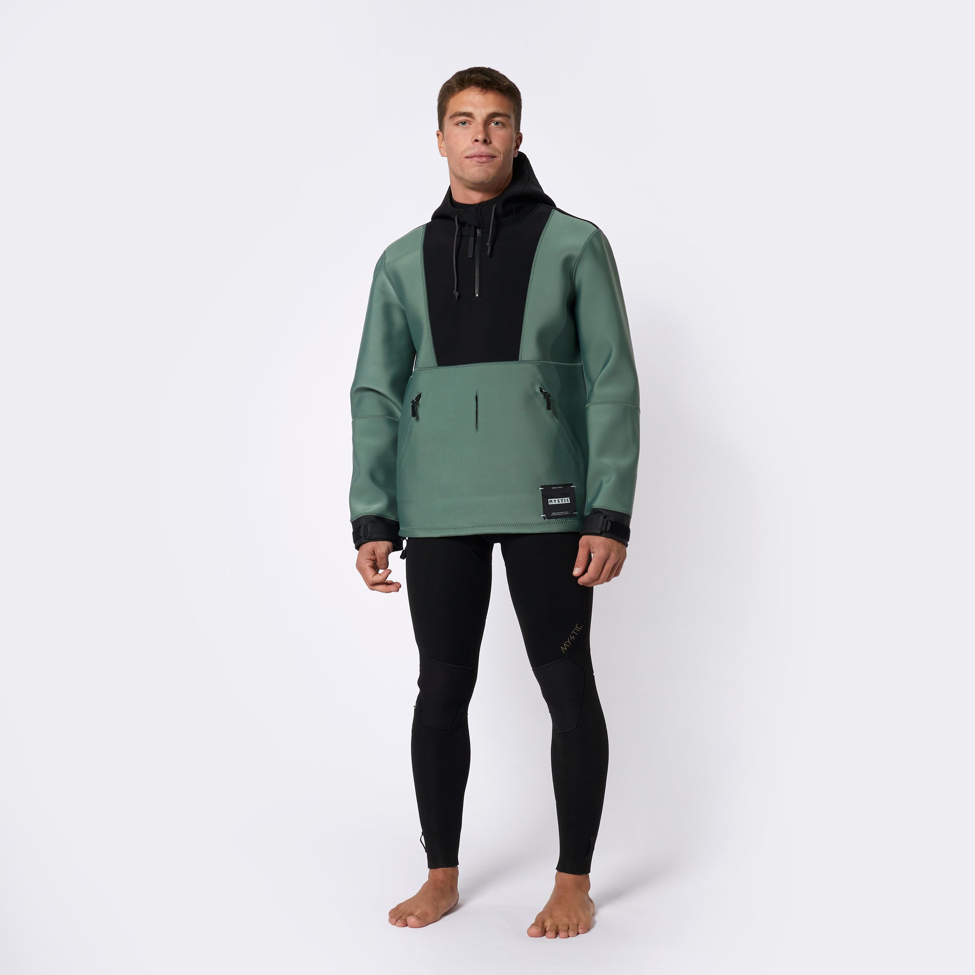 Mystic Fulmar Neoprene Hoodie 3/2mm Dark Olive - Hoodies