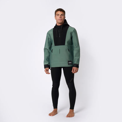 Mystic Fulmar Neoprene Hoodie 3/2mm Dark Olive - Hoodies