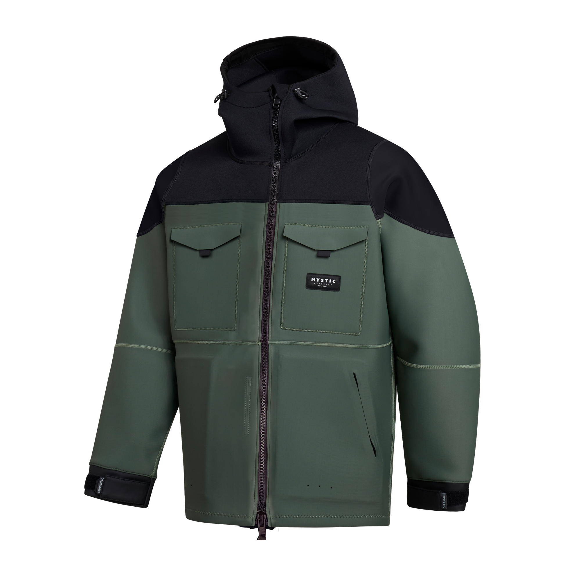 Mystic Vortex Neoprene Jacket 3/2mm Dark Olive - Hoodies