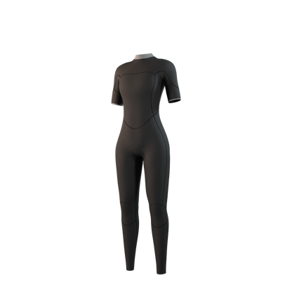 Mystic 25 Brand Shortarm 3/2mm Bzip Flatlock Women | 24 - Short Arm / Back-zip