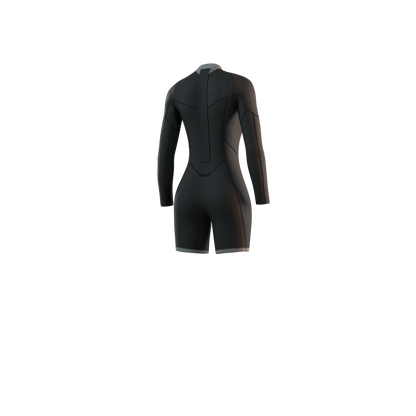 Mystic 25 Brand Longarm Shorty 3/2mm Bzip Flatlock Women | 24 - Long Arm / Back-zip
