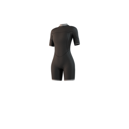 Mystic 25 Brand Shorty 3/2mm Bzip Flatlock Women | 24 - Short Arm / Back-zip