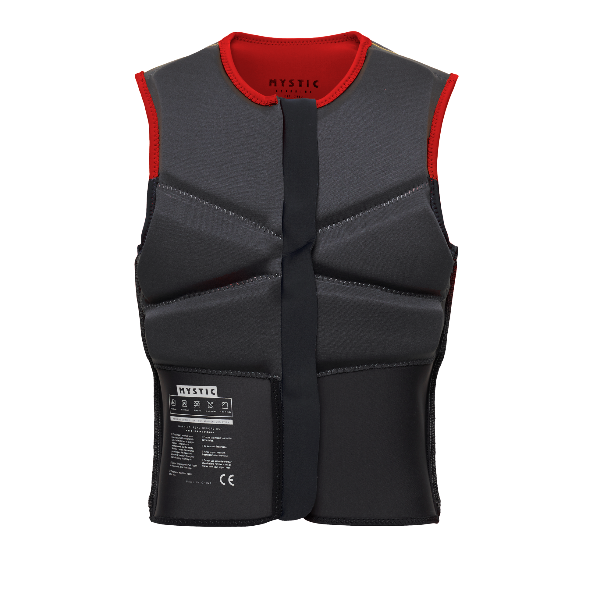 Mystic Block Impact Vest Fzip Red | 23 - Impact Kite Vests