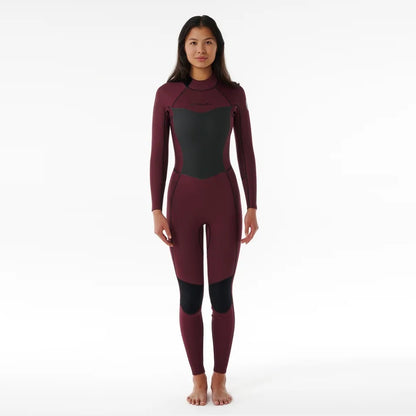 Rip Curl Women Dawn Patrol 4/3 Back Zip Wetsuit Plum 14Zwfs (E5) - Fullsuit / Back-zip