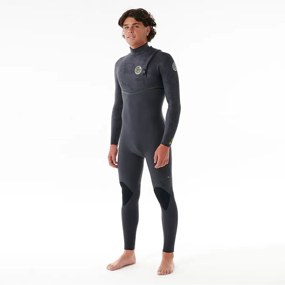 Rip Curl Ebomb 4/3 Z/Free Wetsuit 161Mfs - Charcoal (E7) - Fullsuit / Zip-free