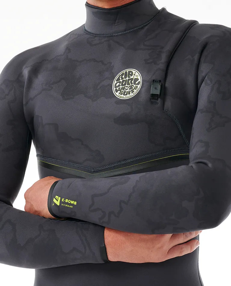 Rip Curl Ebomb 3/2 Z/Free Wetsuit 160Mfs - Charcoal (E7) - Fullsuit / Zip-free