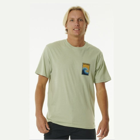Rip Curl Salt Water Culture Blazing Tubes Short Sleeve Tee 0Ammte - Sage - Tees