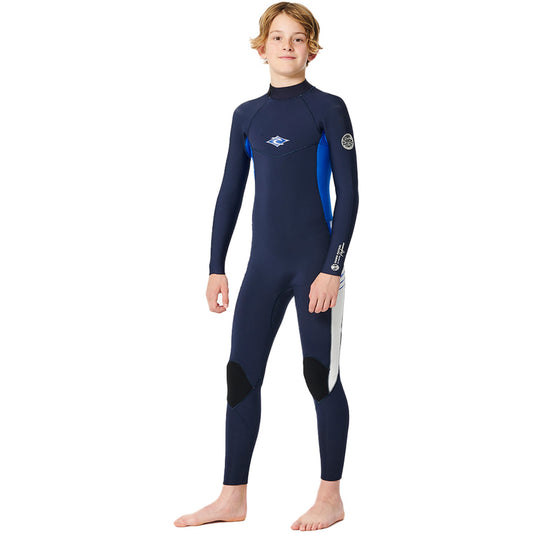 Rip Curl Junior Dawn Patrol 4/3 Back Zip Wetsuit Black 115Gfs (E5) - Fullsuit / Back-zip