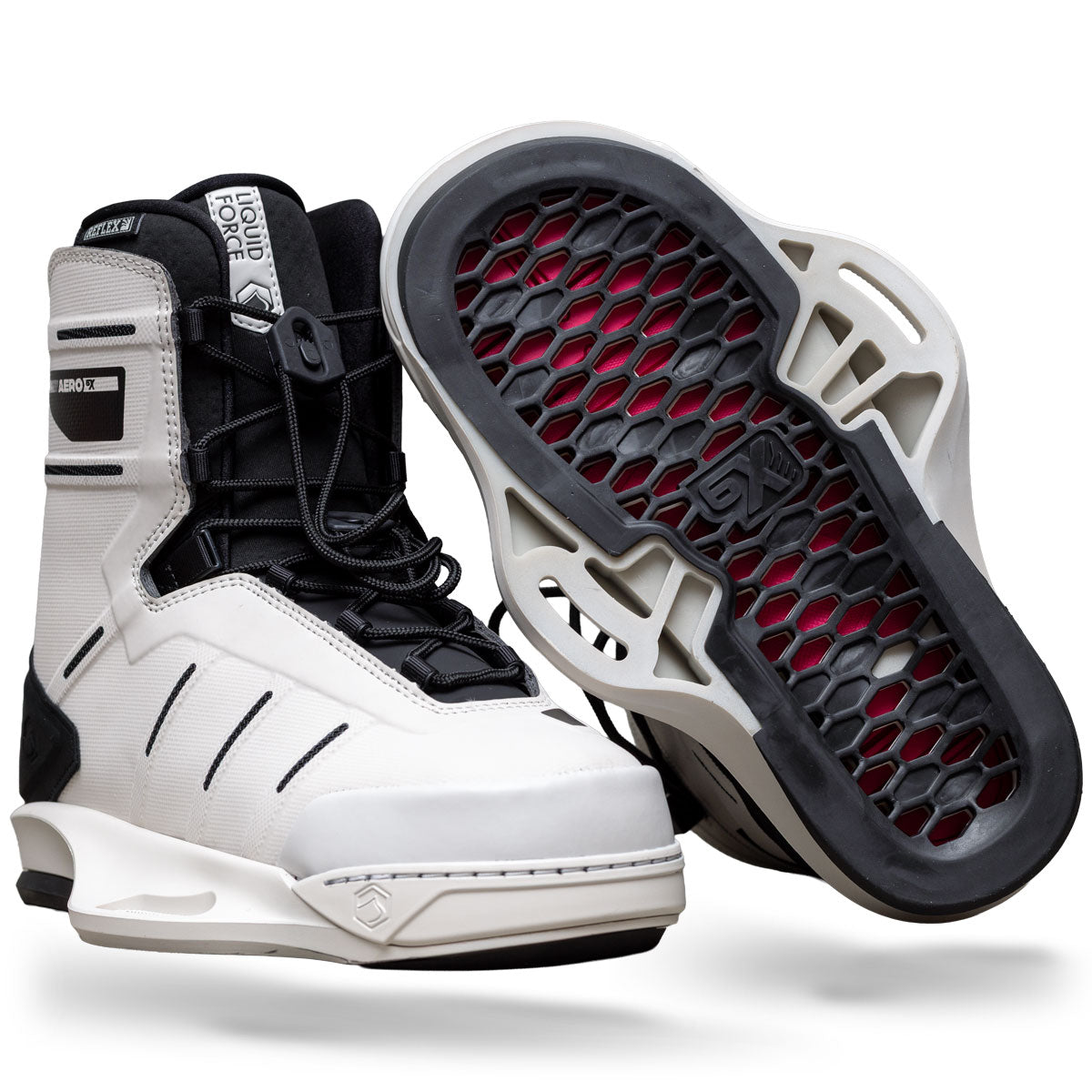 Liquid Force AERO 6X WHITE Bindings | 26 - Closed Toe Boots