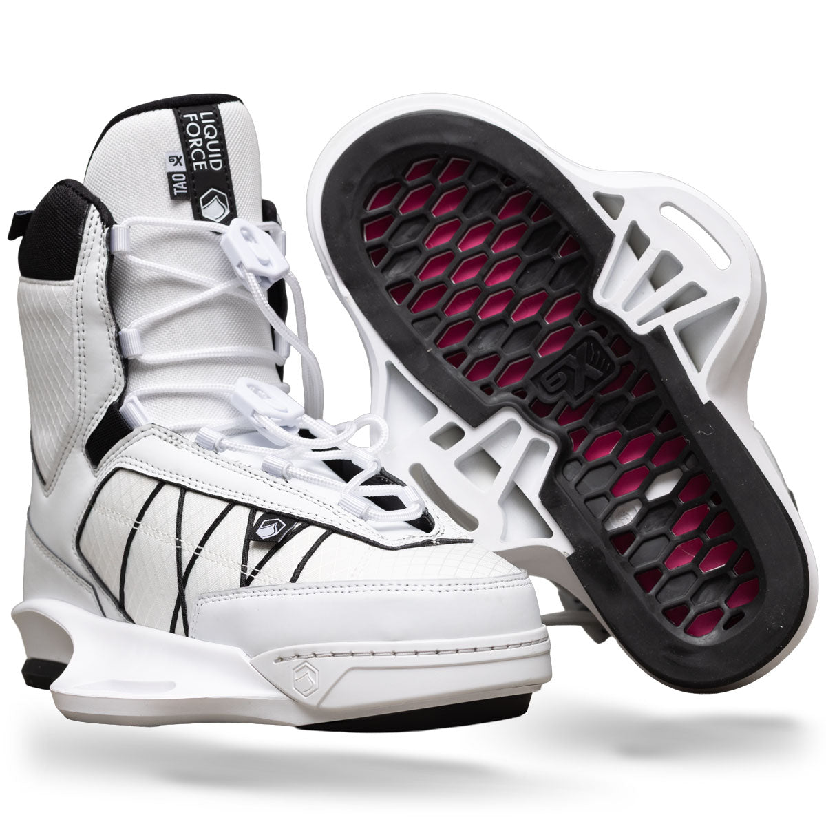 Liquid Force TAO 6X WHITE Bindings | 26 - Closed Toe Boots