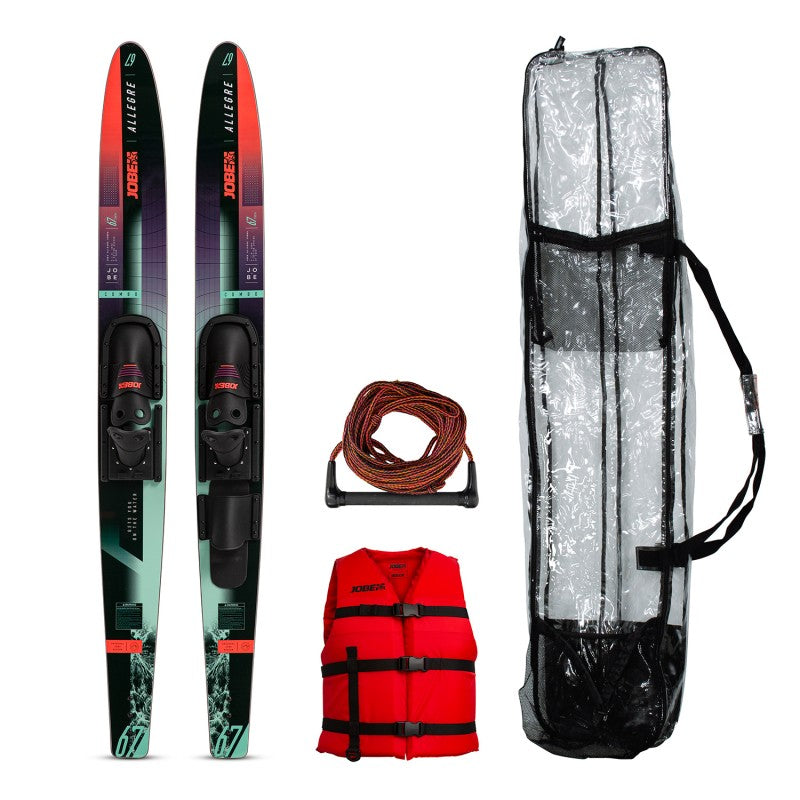 Jobe Allegre 67" Combo Skis Red Package - Water Skis