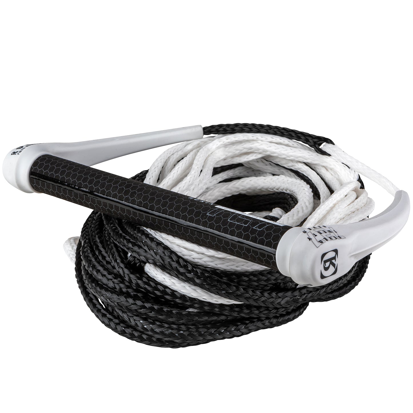 Ronix 727 Combo - Hide Grip 13in. Handle w/ 77.5ft. 10-Sect. Rope - White/Black | 25 - Packages