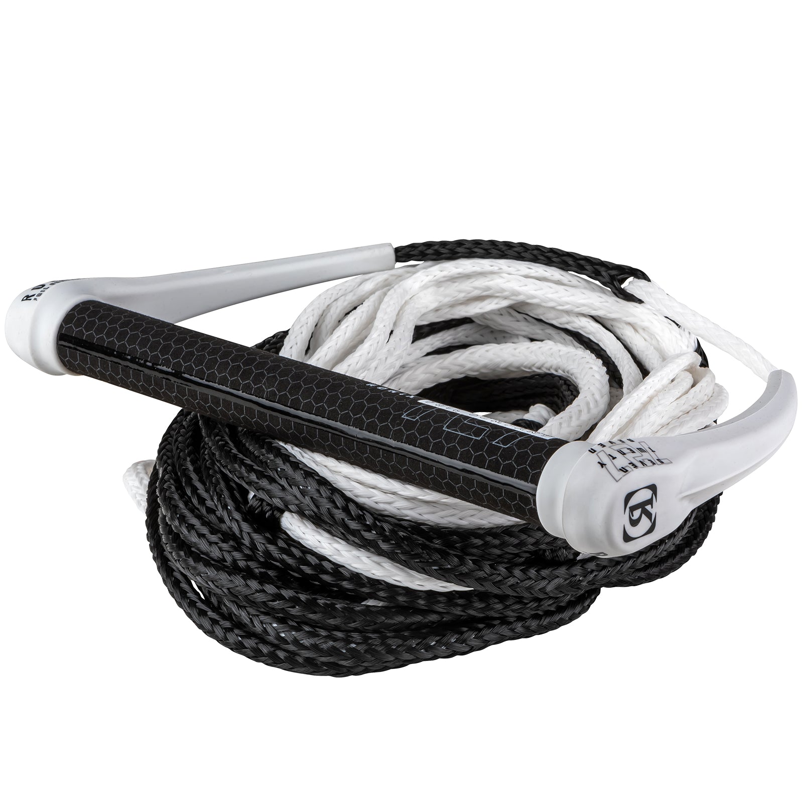 Ronix 727 Combo - Hide Grip 13in. Handle w/ 77.5ft. 10-Sect. Rope - White/Black | 25 - Packages