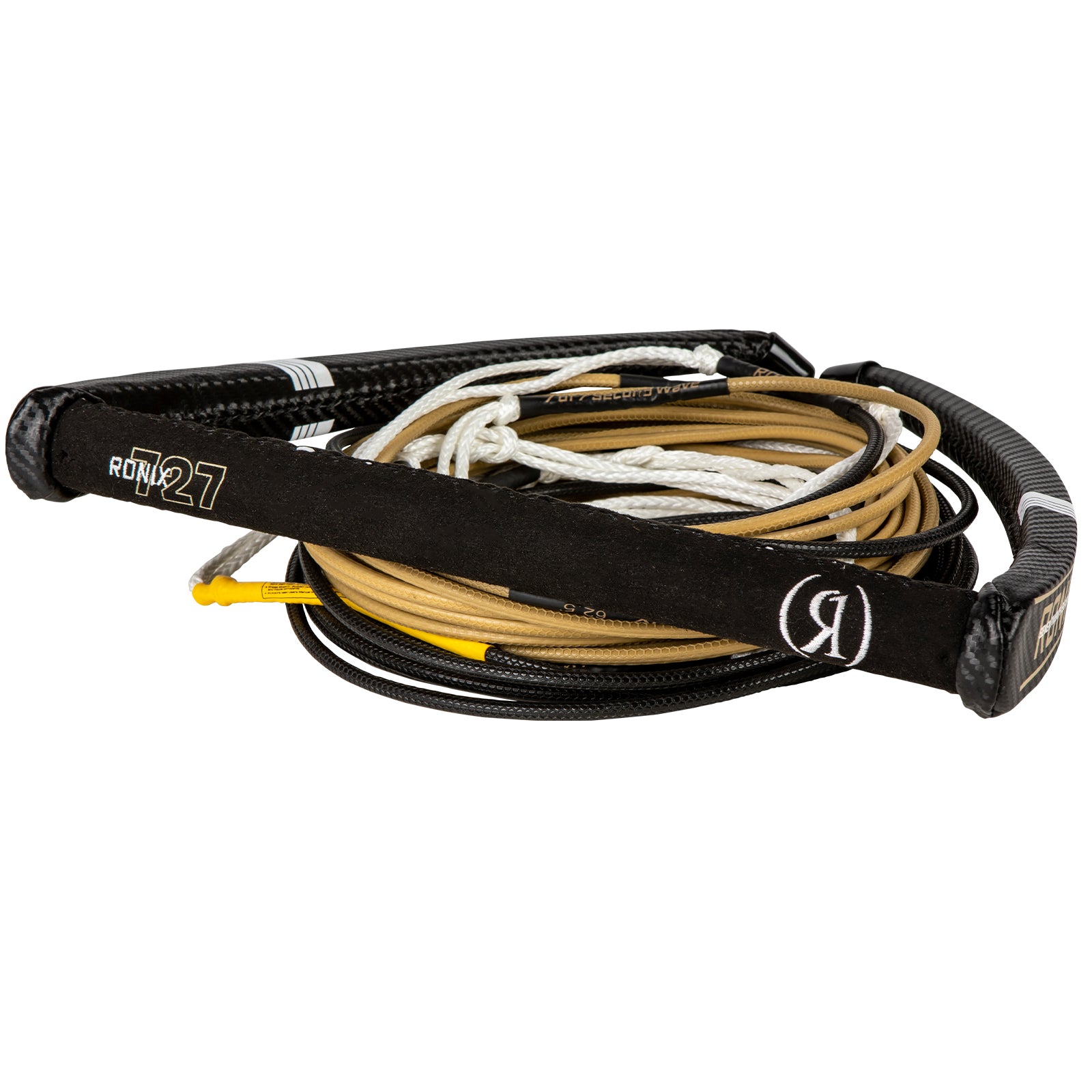 Ronix 727 Pro Foil Combo - 14in. Handle - 77.5ft. 10-Sect. R8 Rope - Black/Gold | 25 - Packages