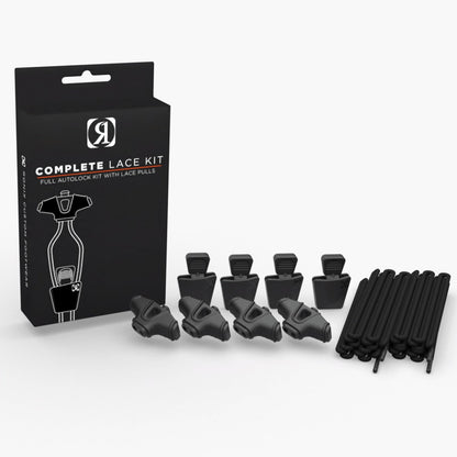Ronix Complete Autolock Kit - (set of 4 Laces, 4 AutoLocks, 4 Pull Handles) - Locks