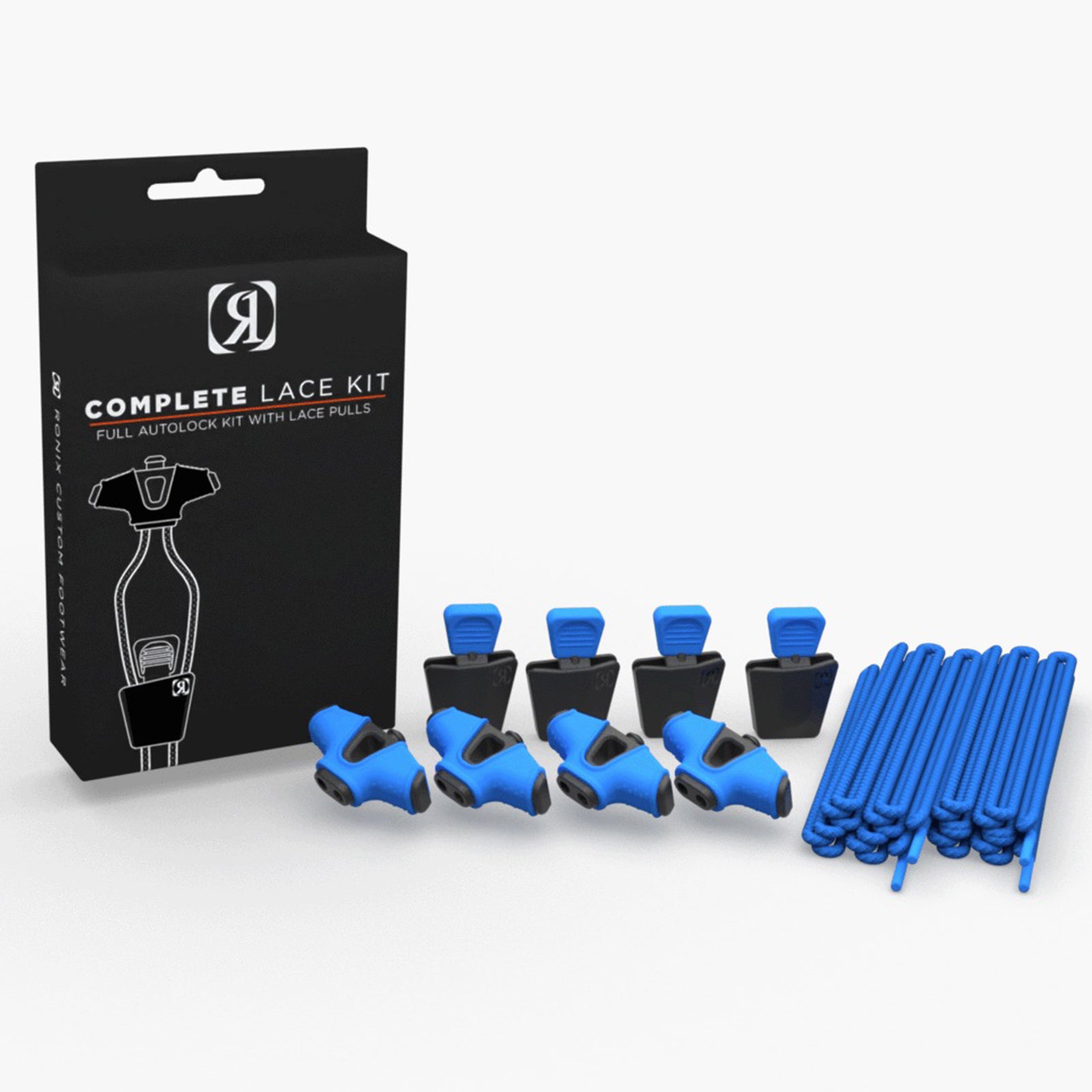 Ronix Complete Autolock Kit - (set of 4 Laces, 4 AutoLocks, 4 Pull Handles) - Locks