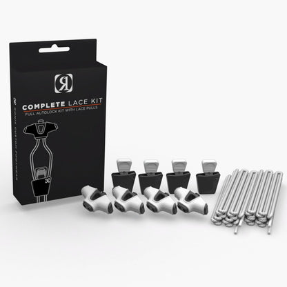 Ronix Complete Autolock Kit - (set of 4 Laces, 4 AutoLocks, 4 Pull Handles) - Locks