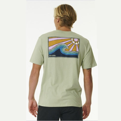 Rip Curl Salt Water Culture Blazing Tubes Short Sleeve Tee 0Ammte - Sage - Tees