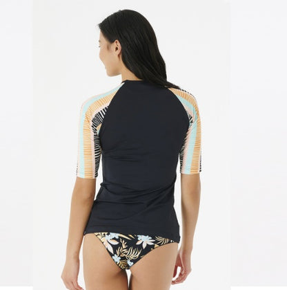 Rip Curl ple Effect Short Sleeve Uv Top Black 14Iwrv - S/S Vests