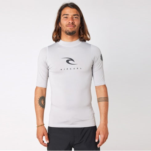 Rip Curl Corps Short Sleeve Uv Tee Light Grey 12Jmrv - S/S Vests