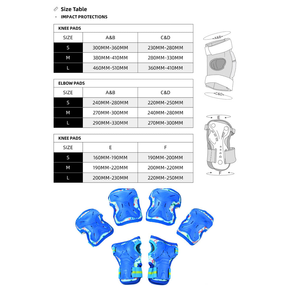Micro Impact knee, wrist, and elbow protectors for children - Knee & Elbow Pads