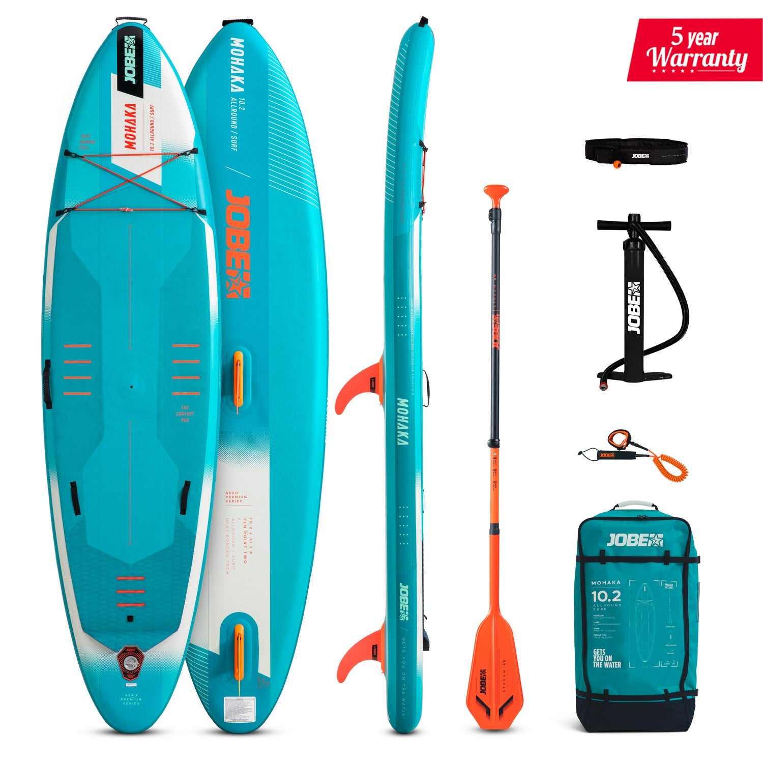 Jobe Mohaka 10.2 Inflatable Paddle Board Package - Paddles