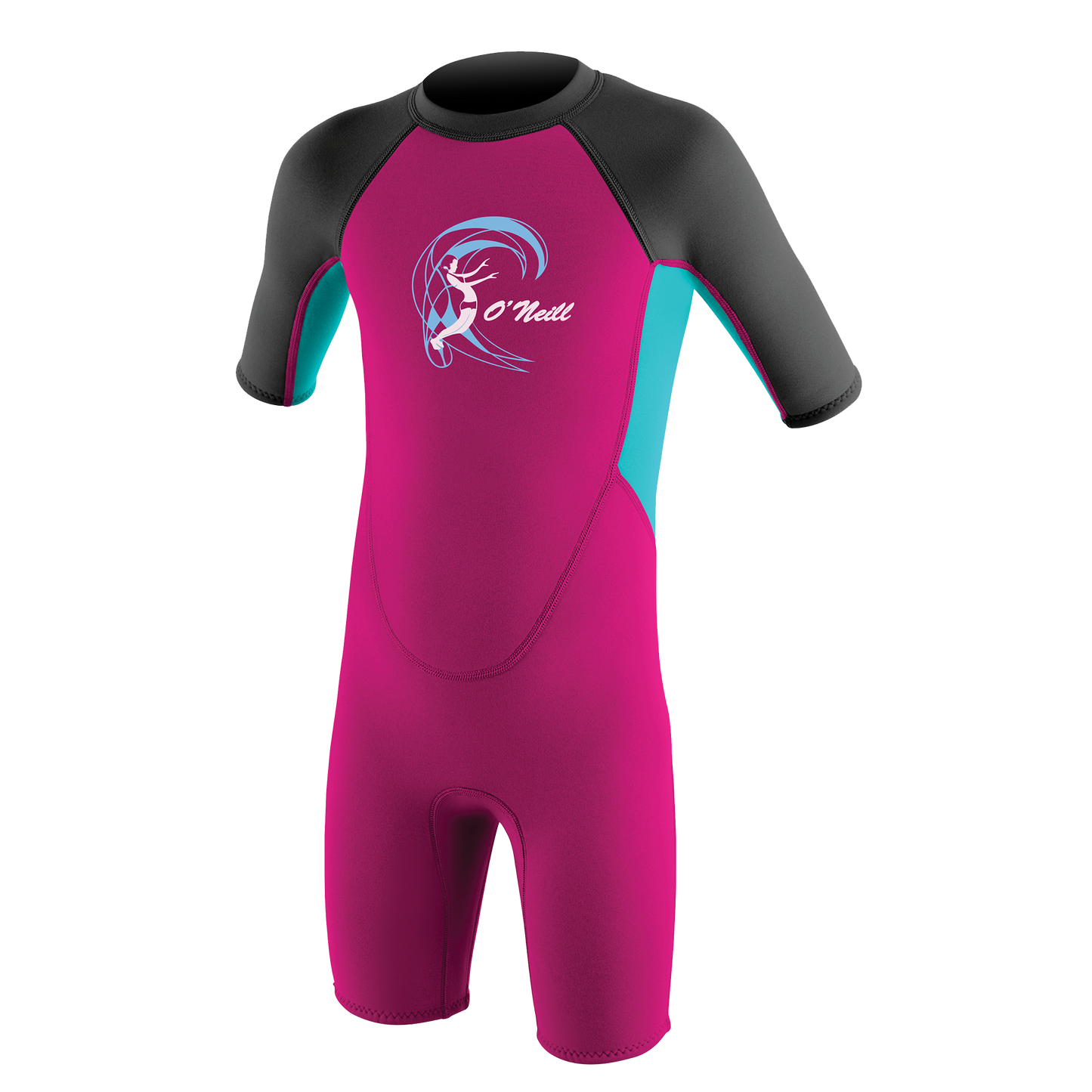 O'Neill Toddler Reactor-2 2mm Back Zip S/S Spring - Girls - Short Arm / Back-zip