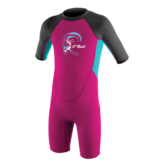 O'Neill Toddler Reactor-2 2mm Back Zip S/S Spring - Girls - Short Arm / Back-zip