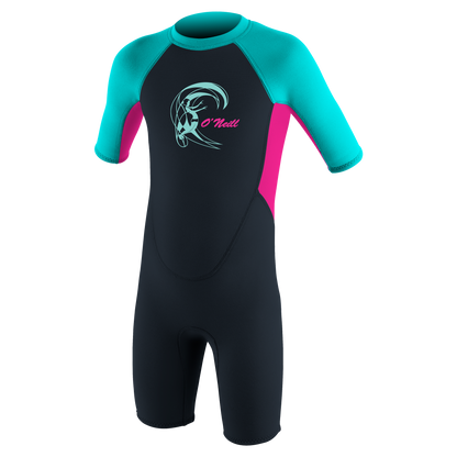 O'Neill Toddler Reactor-2 2mm Back Zip S/S Spring - Girls - Short Arm / Back-zip