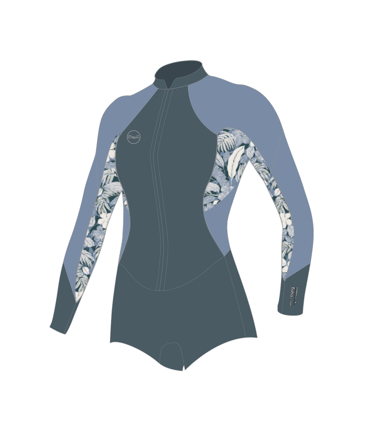 O'Neill Wms Bahia 2/1 Front Zip L/S Short Spring - Long Arm / Front-zip