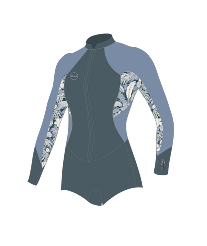 O'Neill Wms Bahia 2/1 Front Zip L/S Short Spring - Long Arm / Front-zip