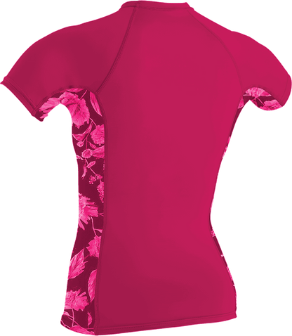 O'Neill Wms Side Print S/S Rash Guard - S/S Rash Guards