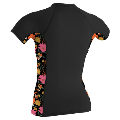 O'Neill Wms Side Print S/S Rash Guard - S/S Rash Guards