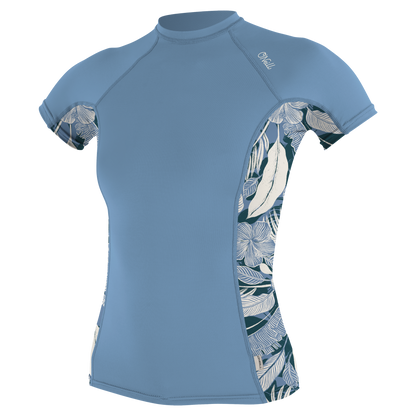 O'Neill Wms Side Print S/S Rash Guard - S/S Rash Guards