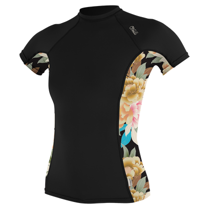 O'Neill Wms Side Print S/S Rash Guard - S/S Rash Guards