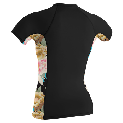 O'Neill Wms Side Print S/S Rash Guard - S/S Rash Guards