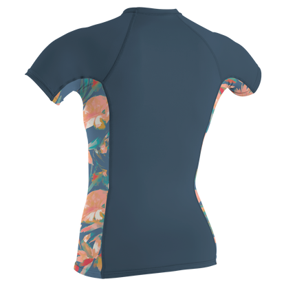 O'Neill Wms Side Print S/S Rash Guard - S/S Rash Guards