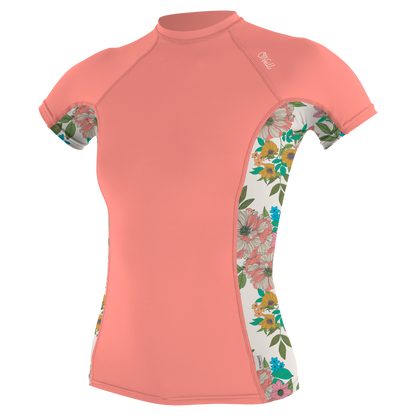 O'Neill Wms Side Print S/S Rash Guard - S/S Rash Guards