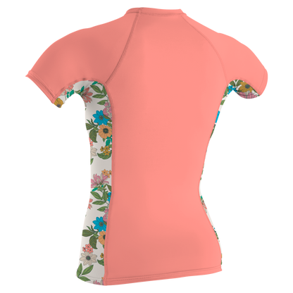 O'Neill Wms Side Print S/S Rash Guard - S/S Rash Guards