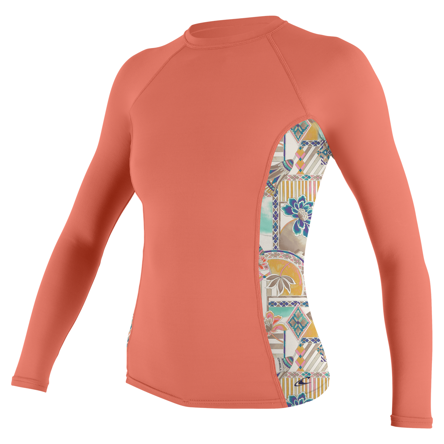 O'Neill Wms Side Print L/S Rash Guard - L/S Rash Guards