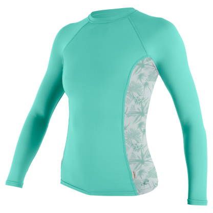 O'Neill Wms Side Print L/S Rash Guard - L/S Rash Guards