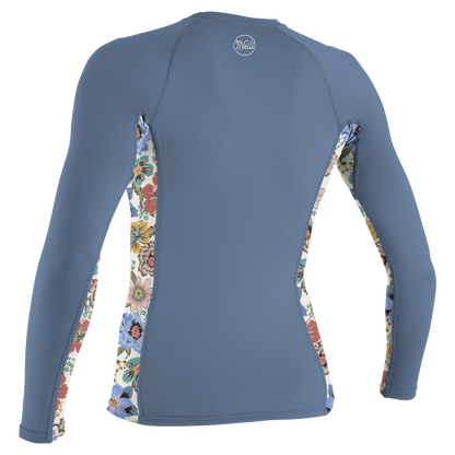 O'Neill Wms Side Print L/S Rash Guard - L/S Rash Guards