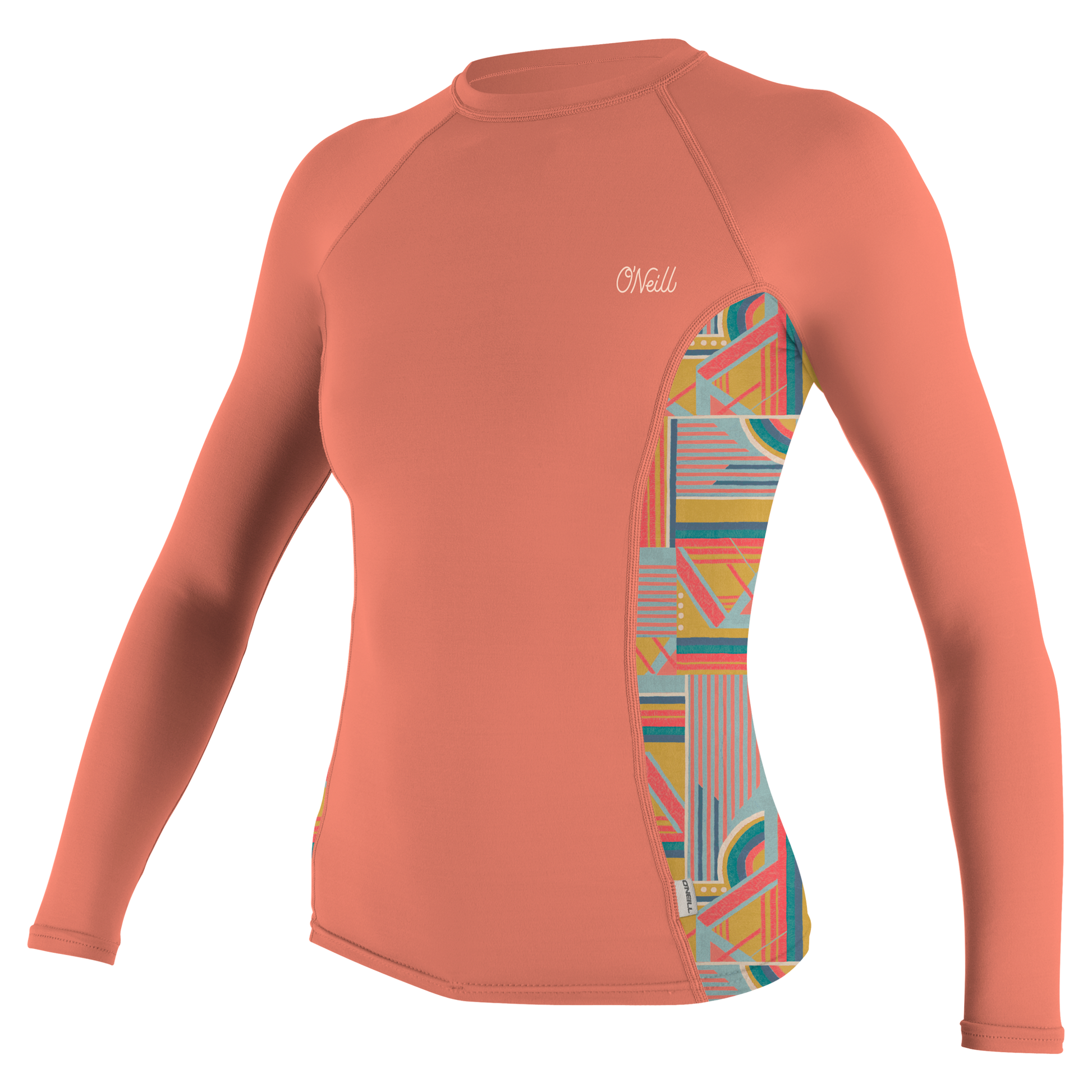 O'Neill Wms Side Print L/S Rash Guard - L/S Rash Guards