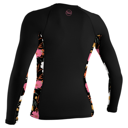 O'Neill Wms Side Print L/S Rash Guard - L/S Rash Guards