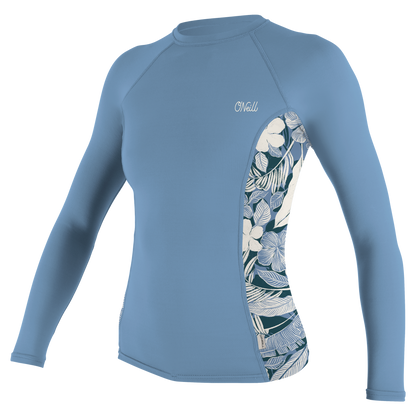 O'Neill Wms Side Print L/S Rash Guard - L/S Rash Guards