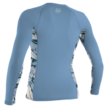 O'Neill Wms Side Print L/S Rash Guard - L/S Rash Guards