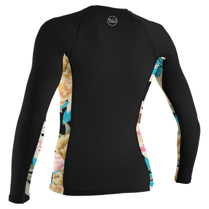 O'Neill Wms Side Print L/S Rash Guard - L/S Rash Guards