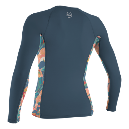 O'Neill Wms Side Print L/S Rash Guard - L/S Rash Guards