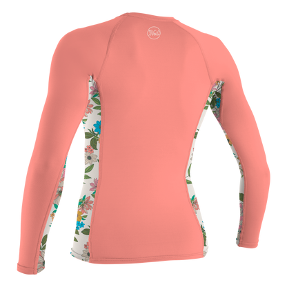 O'Neill Wms Side Print L/S Rash Guard - L/S Rash Guards