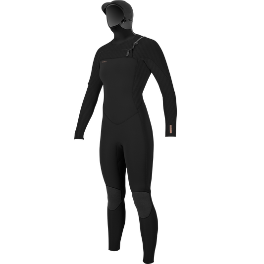 O'Neill Wms Hyperfreak 5/4+ Chest Zip w/Hood - Hooded / Fullsuits